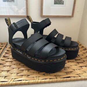 Dr. Martens Blair Black Platform Sandals